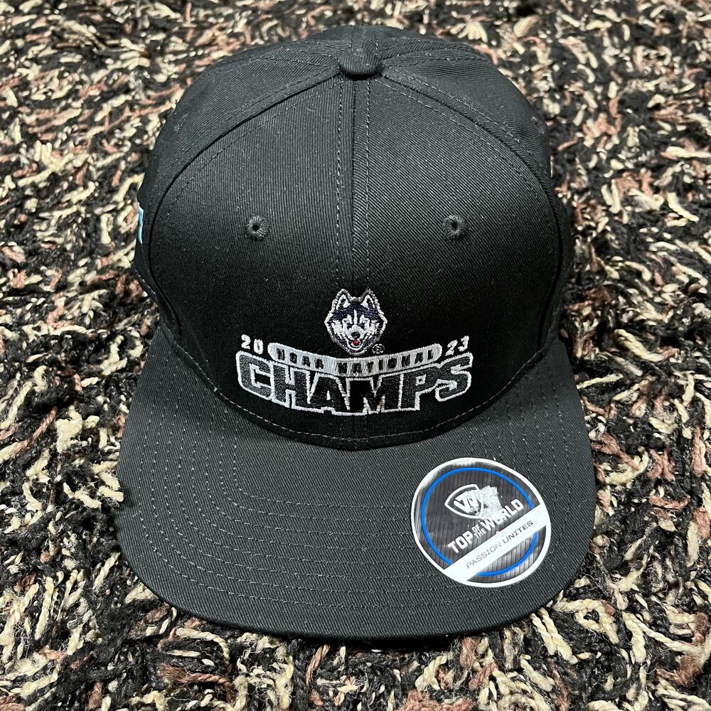 Uconn Huskies Hat Cap Snapback‎ 2023 National Champions Basketball TOW One Size